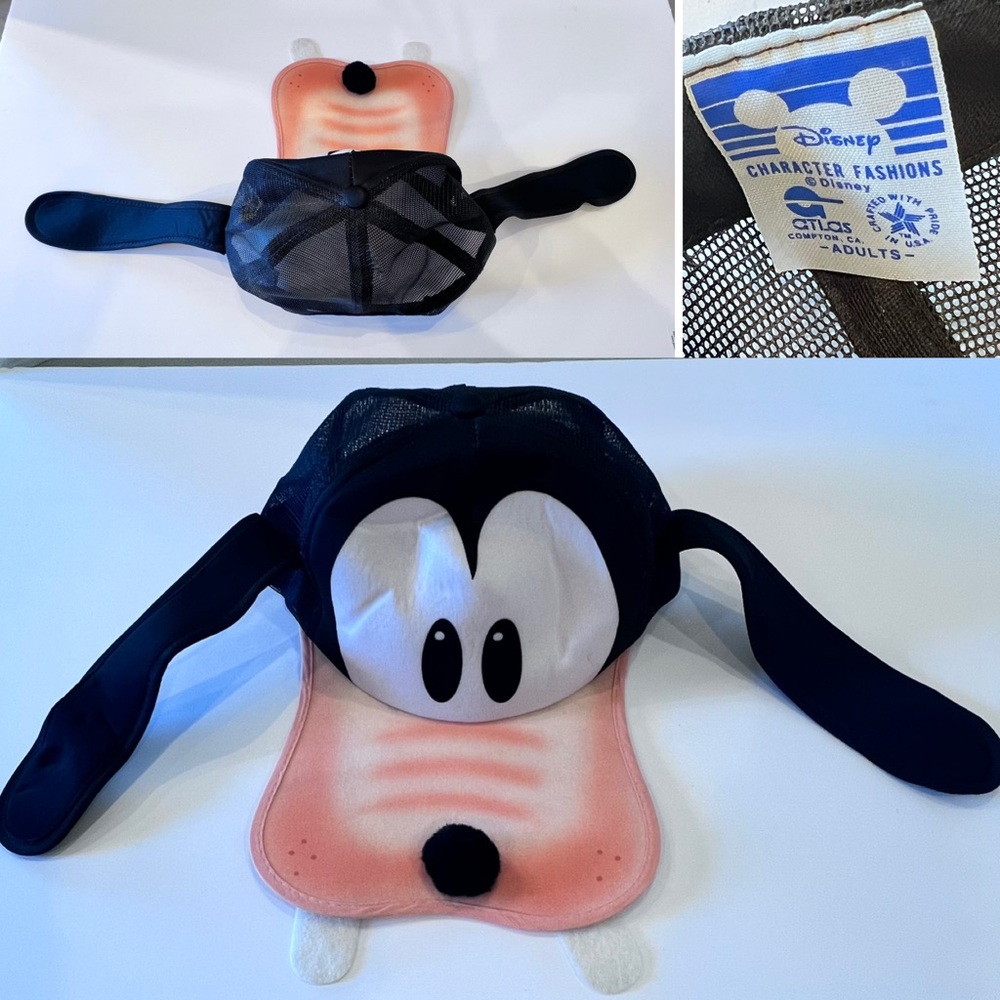 Vintage Disney Goofy Character Hat Fuzzy nose Floopy ears & Felt tooth’s